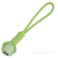 Colorful cotton rope dog toy with tennis ball